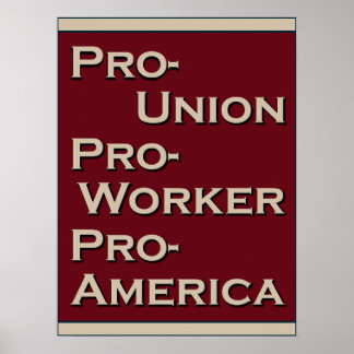 Póster Pro-Union 1940's Design