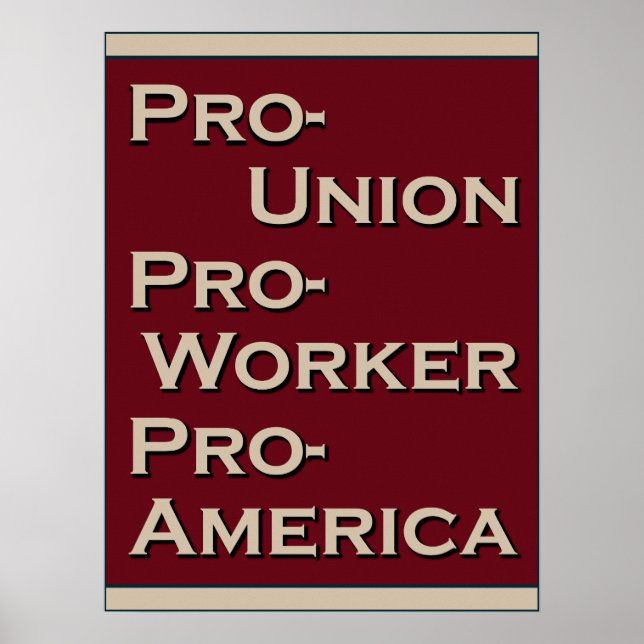 Póster Pro-Union 1940's Design (Frente)