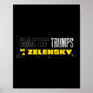 Póster Pro Zelenski Sé Zelenski Apoya a Ucrania