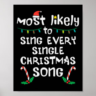 Póster Probablemente Canta Cada Navidad Canta Un Partido 