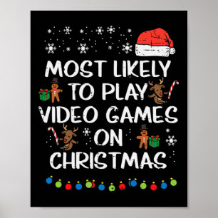 Póster Probablemente Jueguen a Videojuegos Navidades Navi