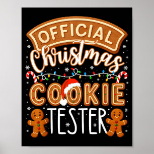 Póster Probador de galletas de Navidad Divertido Hornear