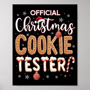 Póster Probador Oficial de Galletas de Navidad Rey de la