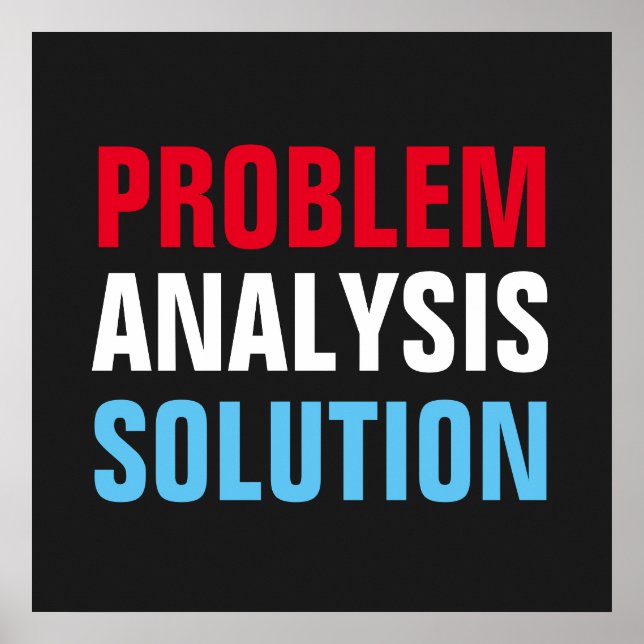 Póster Problem Analysis Solution Motivational Inspiration (Frente)