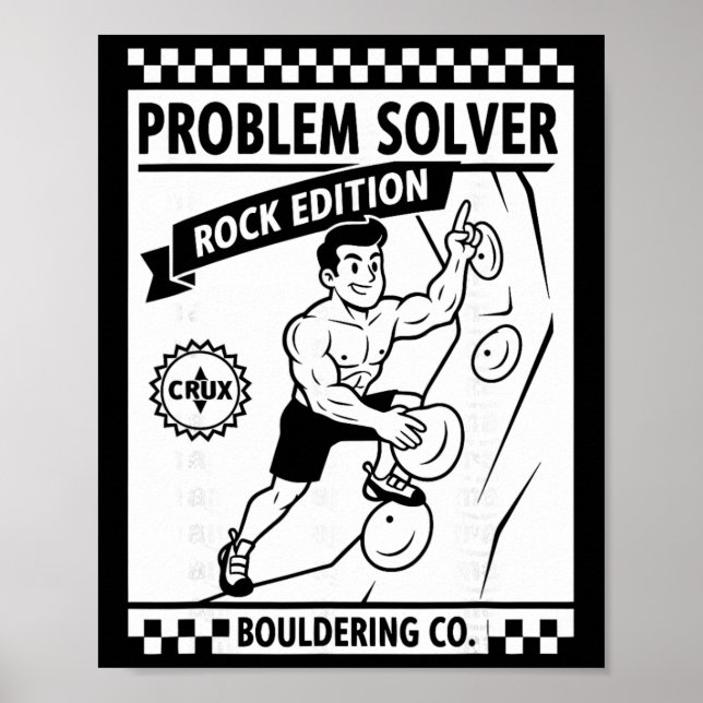Póster Problem Solver Rock Edition Climbing Wall Fun  (Frente)