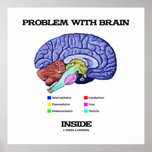 Póster Problema con el interior del cerebro (anatomía cer