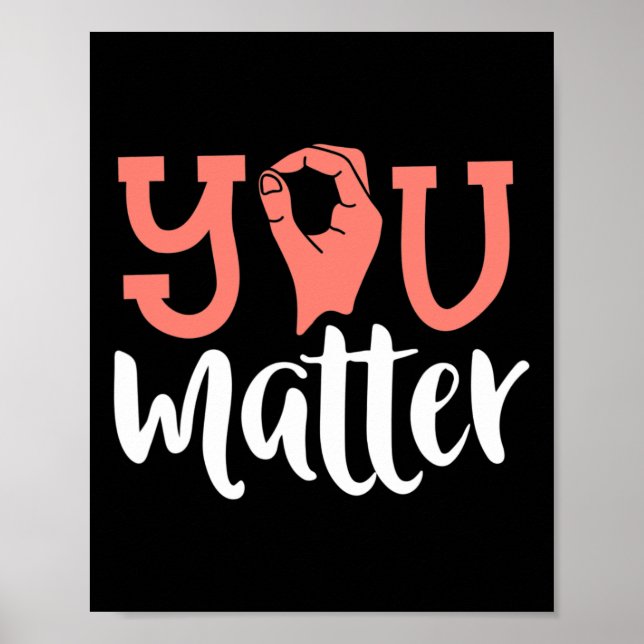 Póster Problema Concienciación Sorda Asl Rótulo Amabilida (Frente)