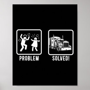 Póster Problema de camionero de camionero resolvió a esp