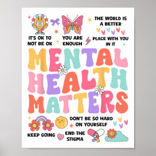 Póster Problema de salud mental Autismo Conciencia Mes Gr