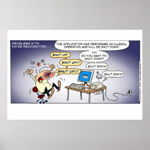Póster Problemas con el reconocimiento vocal
