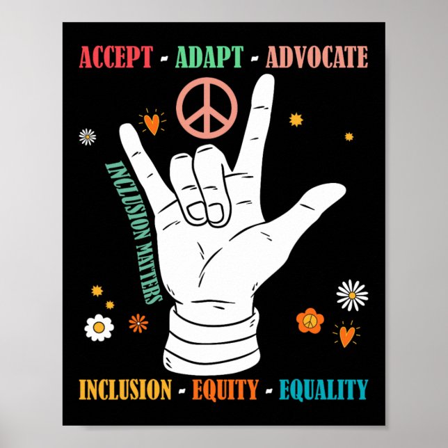 Póster Problemas de inclusión Inspir Autism Awareness Tea (Frente)