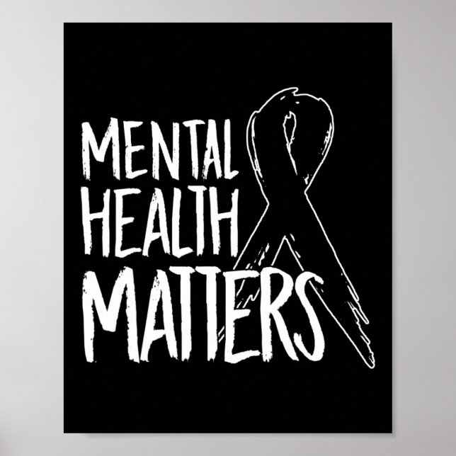 Póster Problemas de Salud Diseñar Suicidio Para Concienci (Frente)