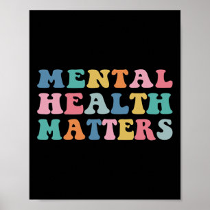 Póster Problemas de salud mental adormidera estética colo