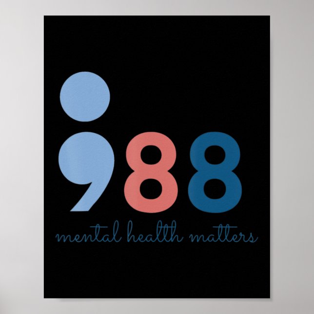 Póster Problemas de salud mental Conciencia de la prevenc (Frente)