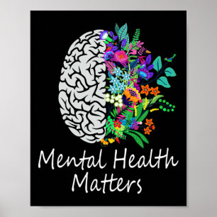 Póster Problemas de salud mental Enfermedad cerebral Salu