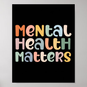 Póster Problemas de salud mental Enfermedad de sensibiliz