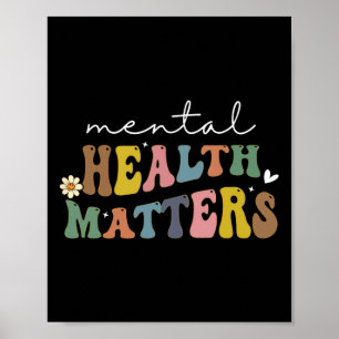 Póster Problemas de salud mental Enfermedad del cerebro h