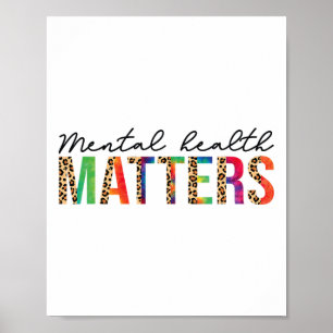Póster Problemas de salud mental Enfermedad del cerebro h