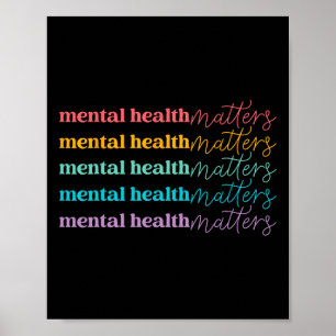 Póster Problemas de salud mental: enfermedades del cerebr