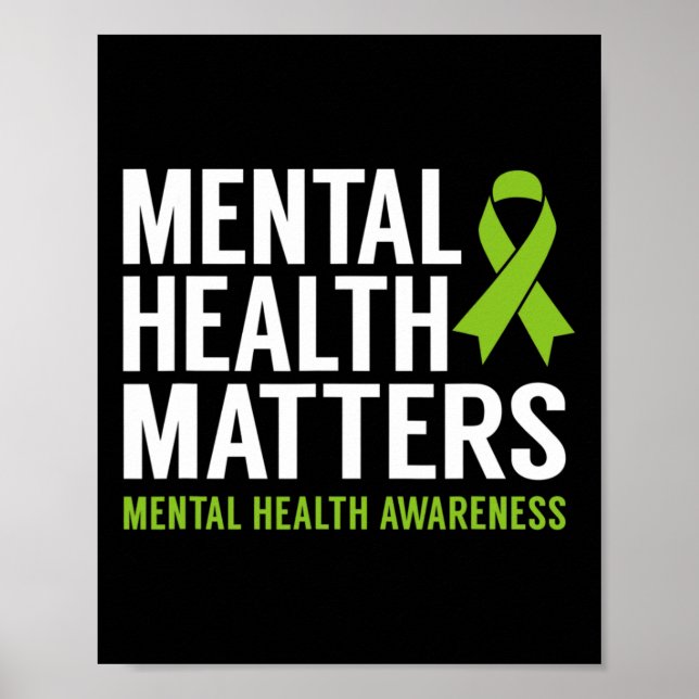 Póster Problemas de salud mental Hombres Mujeres Niños Sa (Frente)