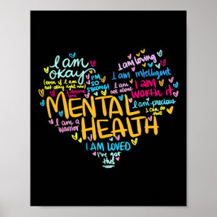 Póster Problemas de salud mental Sensibilización de las m