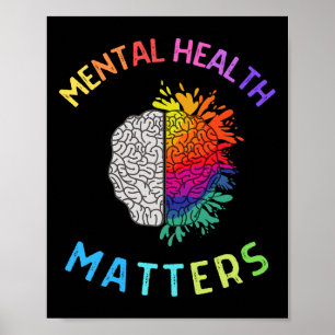 Póster Problemas de salud mental Sensibilización sobre la