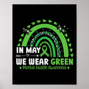 Póster Problemas de Salud Nosotros Vestimos Verde Concien