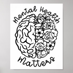 Póster Problemas de sensibilización sobre la salud Flores