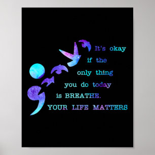 Póster Problemas de vida Concienciación sobre la prevenci