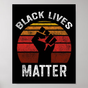 Póster Problemas de vidas negras Blm Retro Hombres Mujere