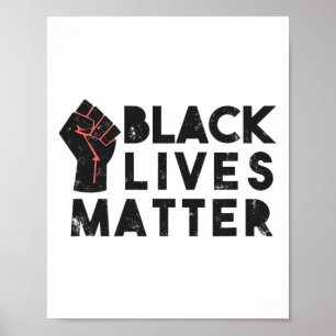 Póster Problemas de vidas negras protestan contra el pode