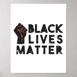Póster Problemas de vidas negras protestan contra el pode