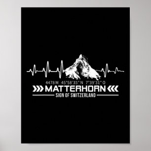 Póster Problemhorn Suiza Alpes Zermatt Senderismo Montaña