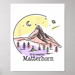 Póster Problemhorn Zermatt Suiza Montaña Senderismo Esquí