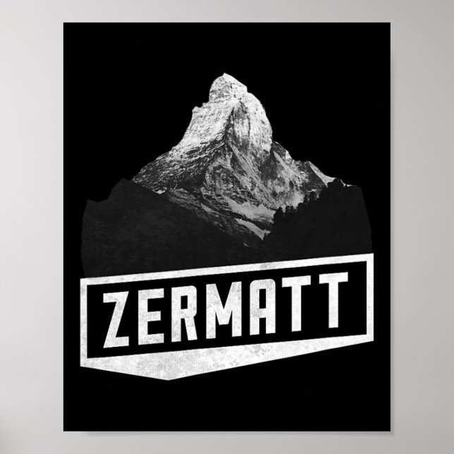 Póster Problemhorn Zermatt Suiza vacaciones de esquí Mou (Frente)