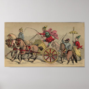 Póster Procesamiento de circo vintage