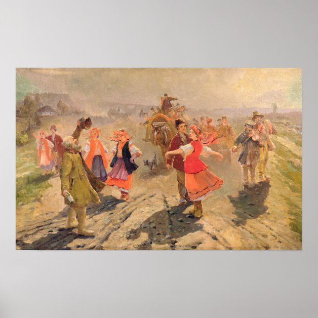 Póster Procesión boda en la región del Orel (Frente)