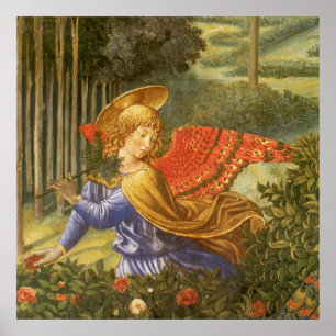 Póster Procesión de los Magos Ángel por Benozzo Gozzoli