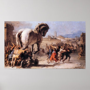 Póster Procesión del caballo de Troya