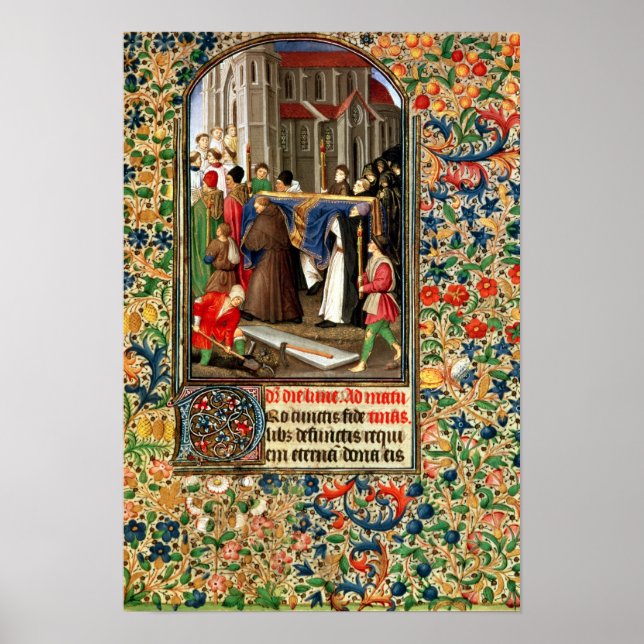 Póster Procesión fúnebre con excavadores de tumbas (Frente)