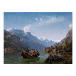 Póster Procesión nupcial en el Hardangerfjord