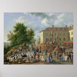Póster Procesión religiosa a Mont Valerien, 1819