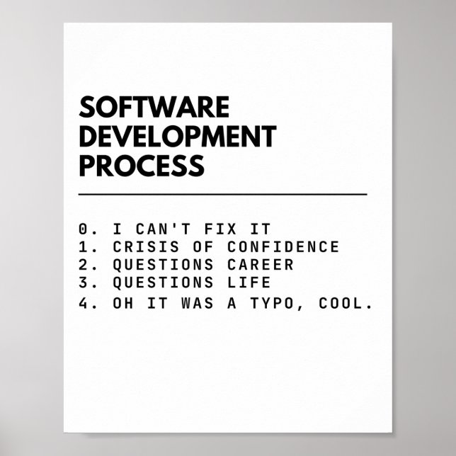 Póster Proceso de Desarrollo de Software Desarrolladores  (Frente)