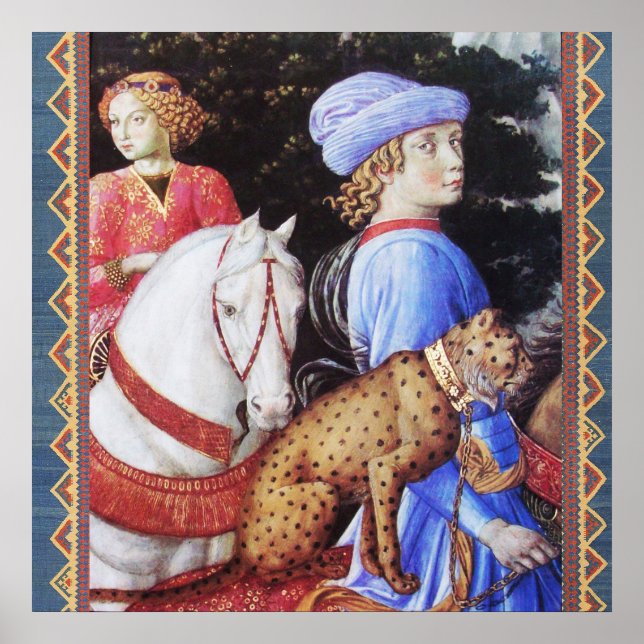 Póster Procession of Magus Melchior,Horse Riders,Wild Cat (Frente)