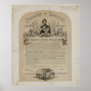 Póster Proclamación de emancipación B Russell & Co (1868)
