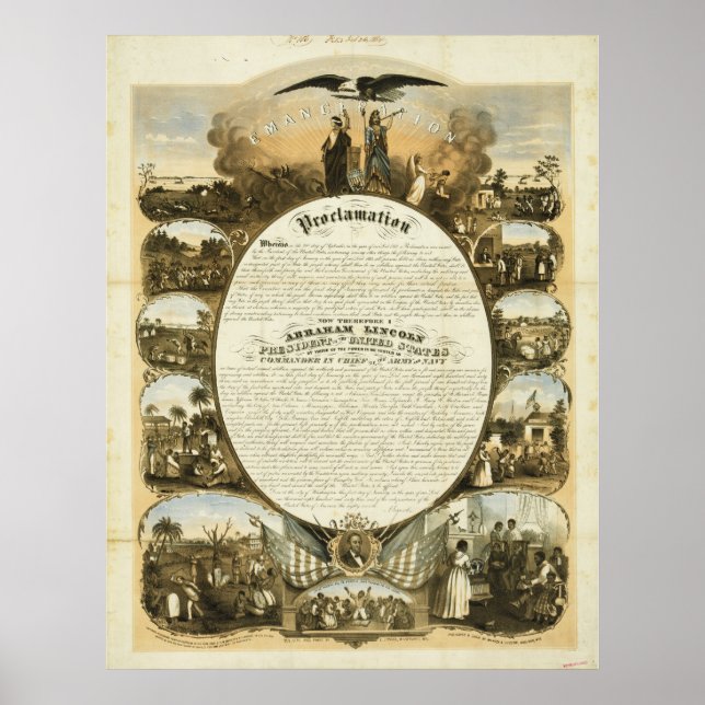 Póster Proclamación de emancipación de L. Lipman (Frente)