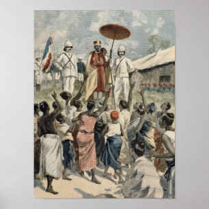Póster Proclamación del nuevo rey de Dahomey