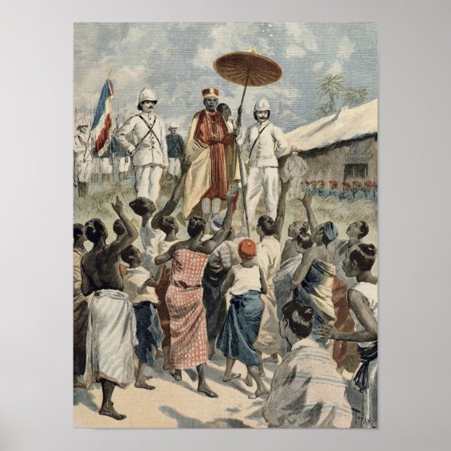 Póster Proclamación del nuevo rey de Dahomey (Frente)