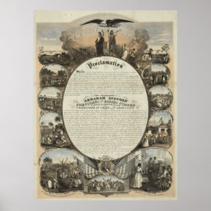 Póster Proclamación sobre la emancipación [1864]