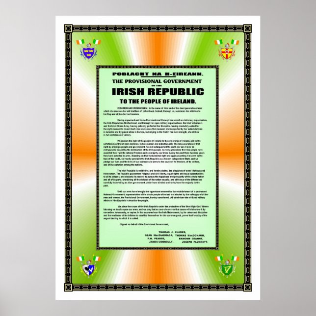 PÓSTER PROCLOMACIÓN IRLANDESA (Frente)
